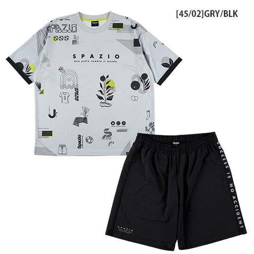 【ショップ限定エントリーでさらに+9倍】【上下セット】スパッツィオSpazioオーバーサイズプラシャツメッシュプラパンGE1091GE1023サッカーフットサルプラクティスセットメンズ