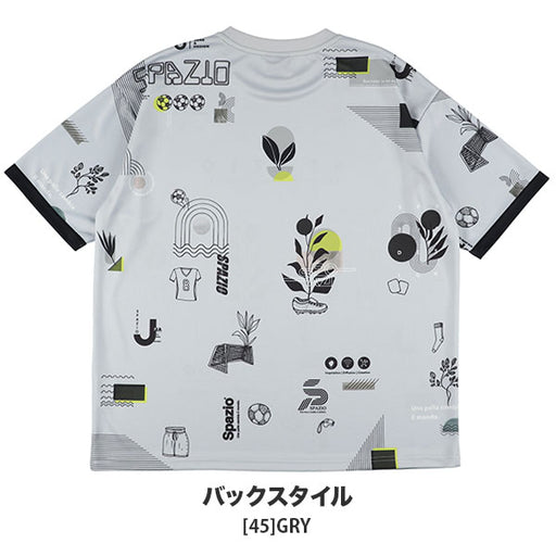 【ショップ限定エントリーでさらに+9倍】【ネコポス送料無料】スパッツィオSpazioジュニアオーバーサイズクルーネックプラクティスシャツGE1101サッカーフットサル半袖練習着子供用