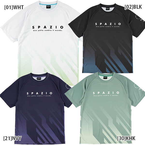 【ネコポス送料無料】スパッツィオSpazioサイバーグラデプラクティスシャツGE1109サッカーフットサル半袖プラシャツメンズ