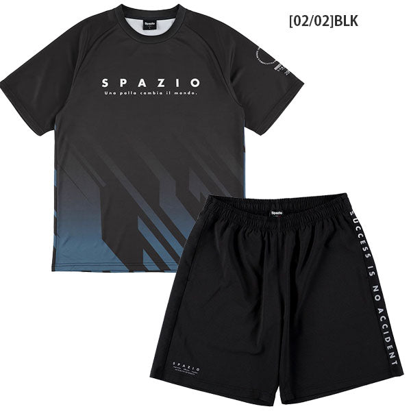 【上下セット】スパッツィオSpazioサイバーグラデプラシャツメッシュプラパンGE1109/GE1023サッカーフットサルプラクティスセットメンズ