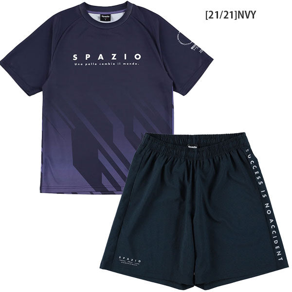 【上下セット】スパッツィオSpazioサイバーグラデプラシャツメッシュプラパンGE1109/GE1023サッカーフットサルプラクティスセットメンズ