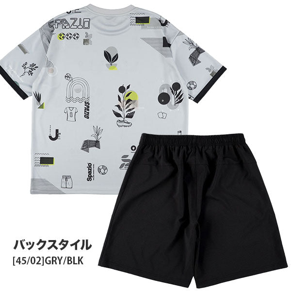 【ショップ限定エントリーでさらに+9倍】【上下セット】スパッツィオSpazioジュニアオーバーサイズ半袖クルーネックプラシャツメッシュプラパンGE1101GE1027プラクティスセット練習着子供用