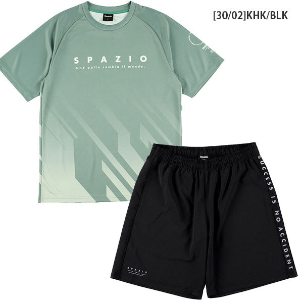 【上下セット】スパッツィオSpazioサイバーグラデプラシャツメッシュプラパンGE1109/GE1023サッカーフットサルプラクティスセットメンズ