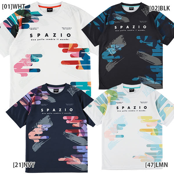 【ショップ限定エントリーでさらに+9倍】【ネコポス送料無料】スパッツィオSpazioグラウンドブラシプラクティスシャツGE1110サッカーフットサル半袖プラシャツメンズ