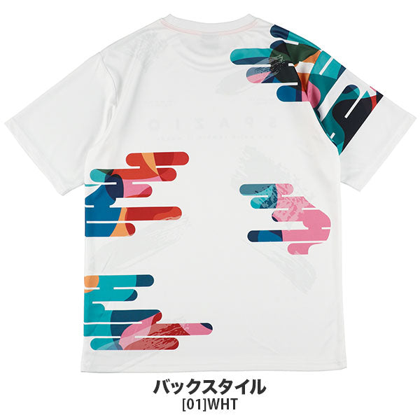 【ショップ限定エントリーでさらに+9倍】【ネコポス送料無料】スパッツィオSpazioグラウンドブラシプラクティスシャツGE1110サッカーフットサル半袖プラシャツメンズ