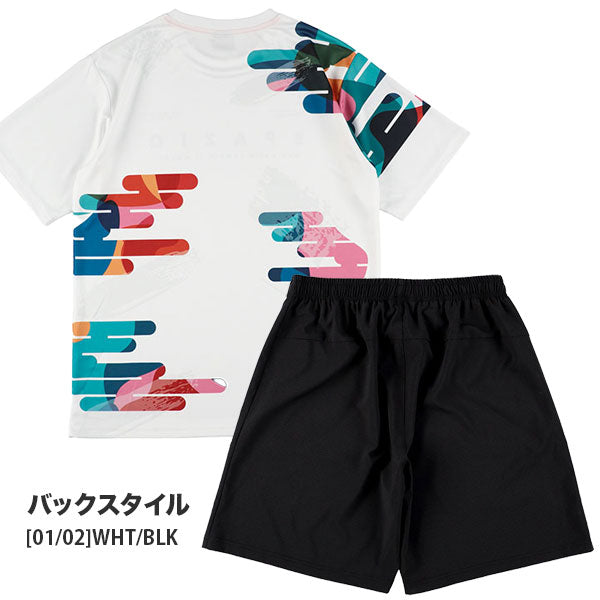 【上下セット】スパッツィオSpazioグラウンドブラシプラシャツメッシュプラパンGE1110/GE1023サッカーフットサルプラクティスセットメンズ