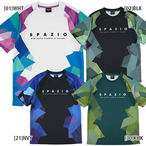 【ネコポス送料無料】スパッツィオSpazioジオメトリープラクティスシャツGE1111サッカーフットサル半袖プラシャツメンズ