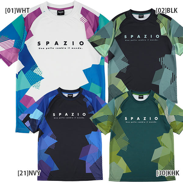 【ネコポス送料無料】スパッツィオSpazioジオメトリープラクティスシャツGE1111サッカーフットサル半袖プラシャツメンズ