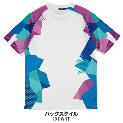 【ネコポス送料無料】スパッツィオSpazioジオメトリープラクティスシャツGE1111サッカーフットサル半袖プラシャツメンズ