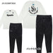【上下セット】スパッツィオSpazioロゴスケッチロンプラ脇パネルロゴスリムパンツGE1116-GE1130サッカーフットサル練習着メンズ