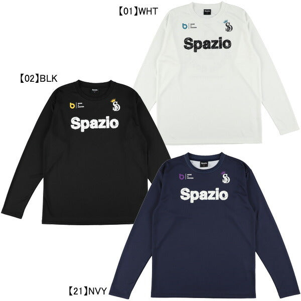 【ネコポス送料無料】スパッツィオSpazioロゴスケッチロンプラGE-1116サッカーフットサルプラクティスシャツ長袖メンズ