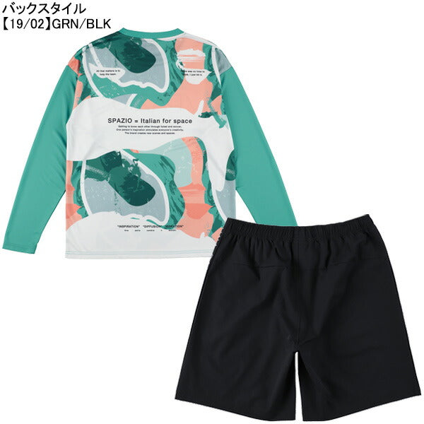【上下セット】スパッツィオSpazioペイントグラフィックロンプラ脇パネルプラパン2GE1118-GE1086サッカーフットサル練習着メンズ