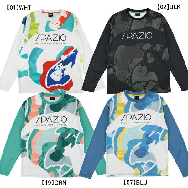 【ネコポス送料無料】スパッツィオSpazioペイントグラフィックロンプラGE-1118サッカーフットサルプラクティスシャツ長袖メンズ