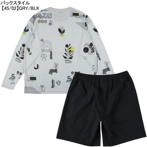 【上下セット】スパッツィオSpazioオーバーサイズロンプラ脇パネルプラパン2上下GE1128-GE1086サッカーフットサル練習着メンズ