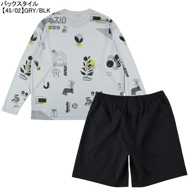 【上下セット】スパッツィオSpazioオーバーサイズロンプラ脇パネルプラパン2上下GE1128-GE1086サッカーフットサル練習着メンズ