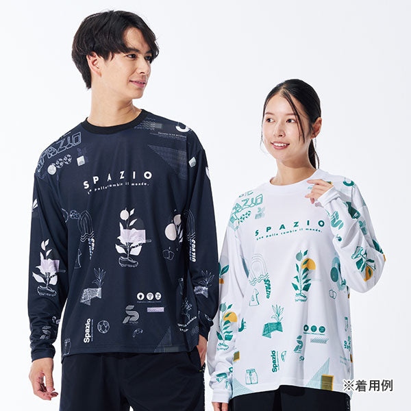 【ネコポス送料無料】スパッツィオSpazioオーバーサイズロンプラGE-1128サッカーフットサルプラクティスシャツ長袖メンズ
