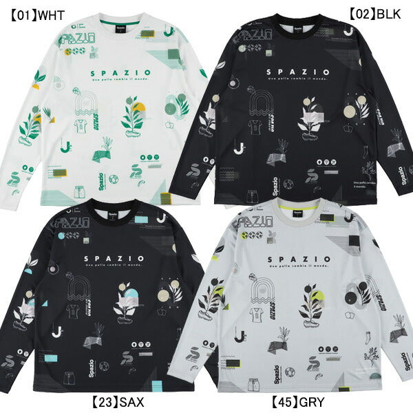 【ネコポス送料無料】スパッツィオSpazioオーバーサイズロンプラGE-1128サッカーフットサルプラクティスシャツ長袖メンズ