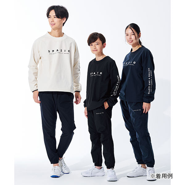 【上下セット】スパッツィオSpazio長袖ピステ脇パネルロゴスリムパンツ上下GE1131-GE1130サッカーフットサルトレーニングウェアメンズ
