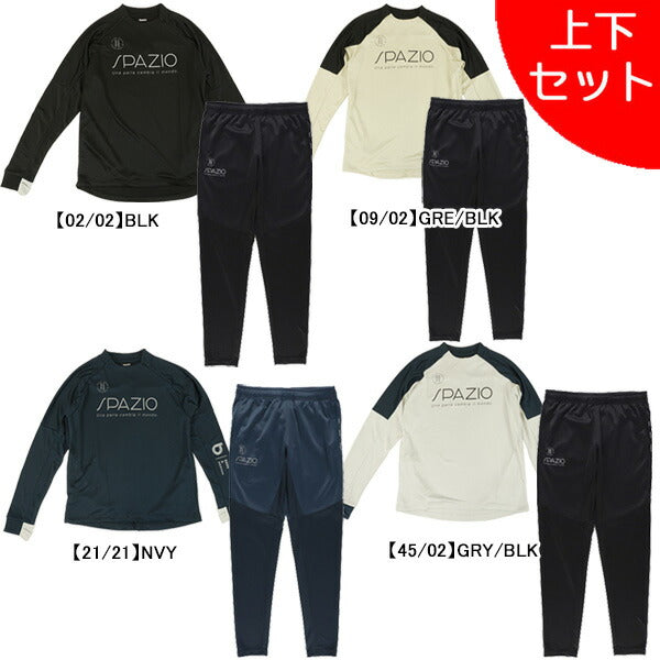【上下セット】スパッツィオSpazioジュニアJr.脇パネルミッドトレーニングトップロゴスリムパンツ上下GE1132-GE1133サッカーフットサル子供用