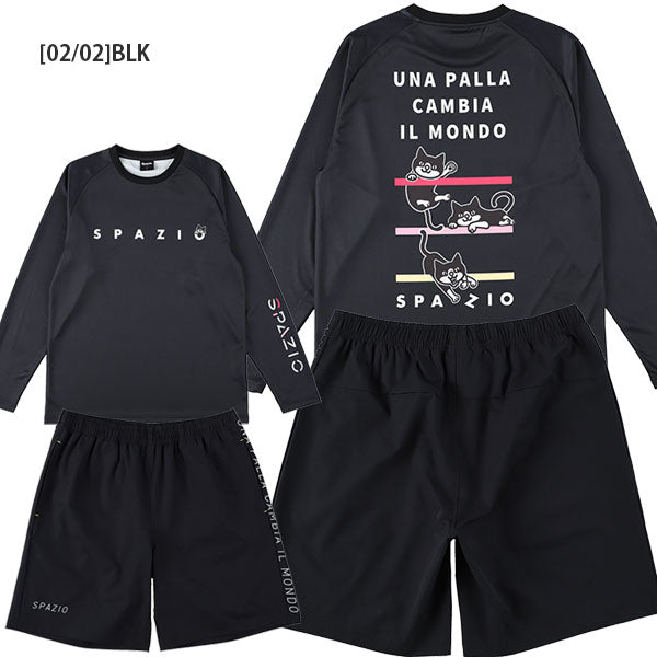 【上下セット】スパッツィオSpazioPippoロングプラシャツ1脇パネルプラパン2GE1139-GE1086サッカーフットサル練習着メンズ