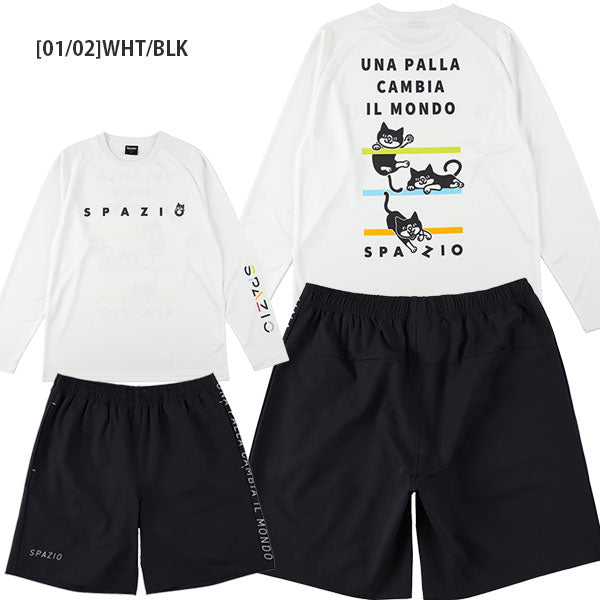 【上下セット】スパッツィオSpazioPippoロングプラシャツ1脇パネルプラパン2GE1139-GE1086サッカーフットサル練習着メンズ