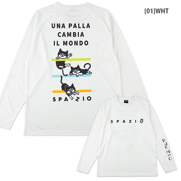 【ネコポス送料無料】スパッツィオSpazioジュニアJrPippoロングプラシャツ1GE-1140サッカーフットサルプラクティスシャツ長袖子供用