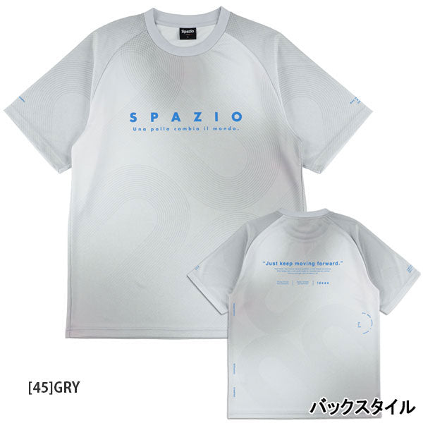 【ネコポス対応可】スパッツィオSpazioトラックラインプラシャツGE1144サッカーフットサル半袖プラクティスシャツメンズ