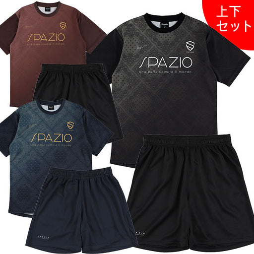 【上下セット】スパッツィオSpazioペイズリーグラデプラシャツプラパンGE1147/GE1161サッカーフットサルプラクティスセットメンズ