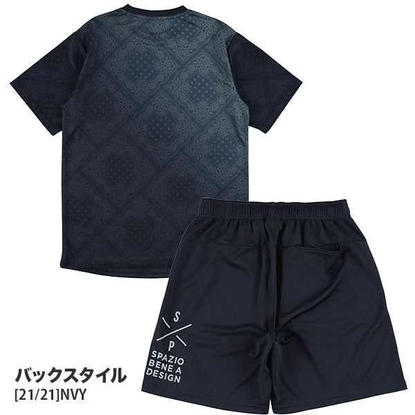 【上下セット】スパッツィオSpazioペイズリーグラデプラシャツプラパンGE1147/GE1161サッカーフットサルプラクティスセットメンズ