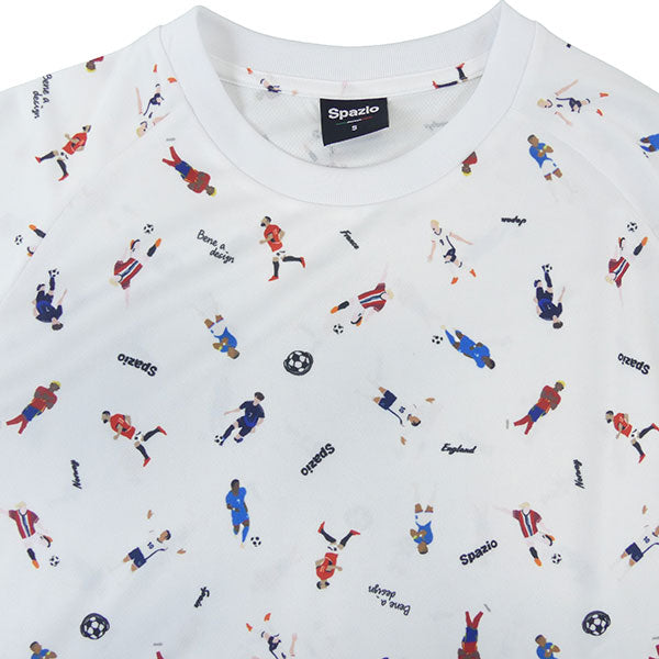 【上下セット】スパッツィオSpazioレジェンド総柄プラシャツ2プラパン2GE1155/GE1156サッカーフットサルプラクティスセットメンズ