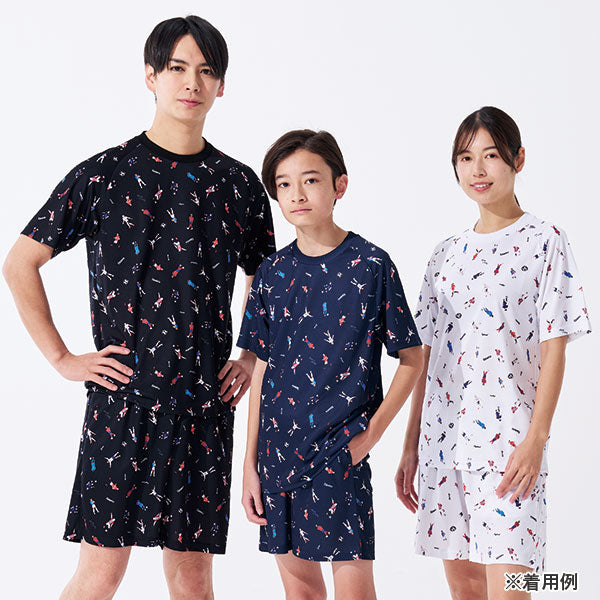 【上下セット】スパッツィオSpazioレジェンド総柄プラシャツ2プラパン2GE1155/GE1156サッカーフットサルプラクティスセットメンズ