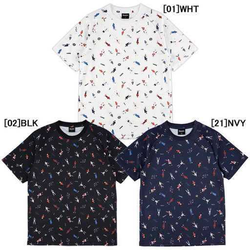 【ネコポス送料無料】スパッツィオSpazioジュニアレジェンド総柄プラシャツ2GE1158サッカーフットサル半袖プラクティスシャツ子供用