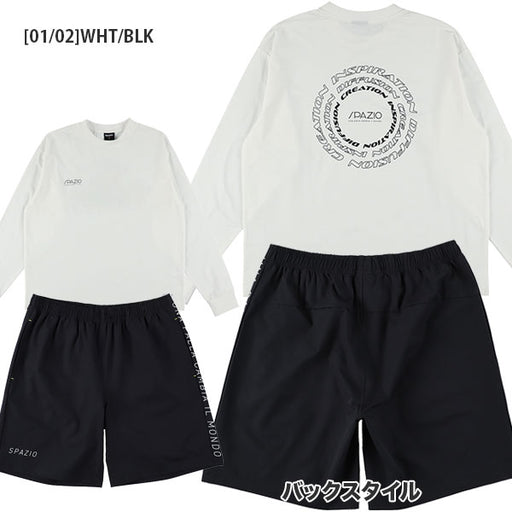 【上下セット】スパッツィオSpazioジュニアJrバックサークルロンT脇パネルプラパン2GE1108-GE1087サッカーフットサル練習着子供用