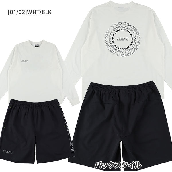 【上下セット】スパッツィオSpazioジュニアJrバックサークルロンT脇パネルプラパン2GE1108-GE1087サッカーフットサル練習着子供用