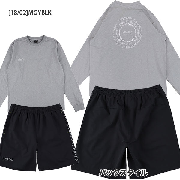 【上下セット】スパッツィオSpazioジュニアJrバックサークルロンT脇パネルプラパン2GE1108-GE1087サッカーフットサル練習着子供用
