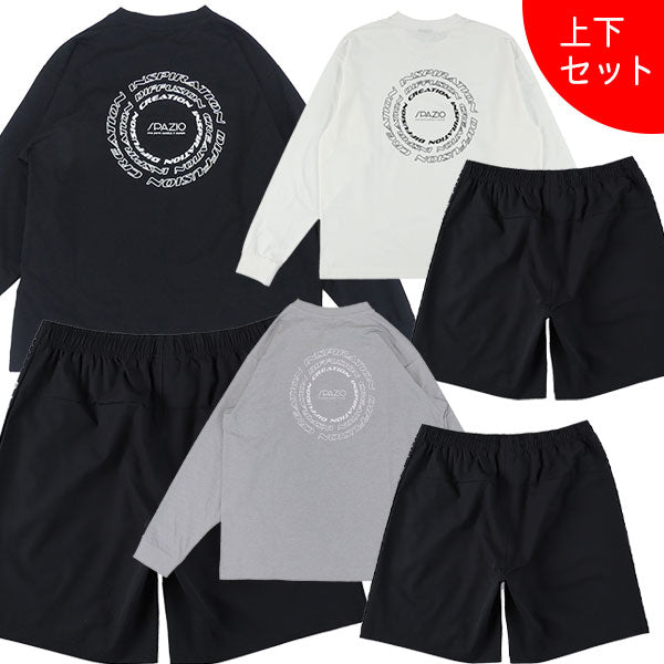 【上下セット】スパッツィオSpazioジュニアJrバックサークルロンT脇パネルプラパン2GE1108-GE1087サッカーフットサル練習着子供用