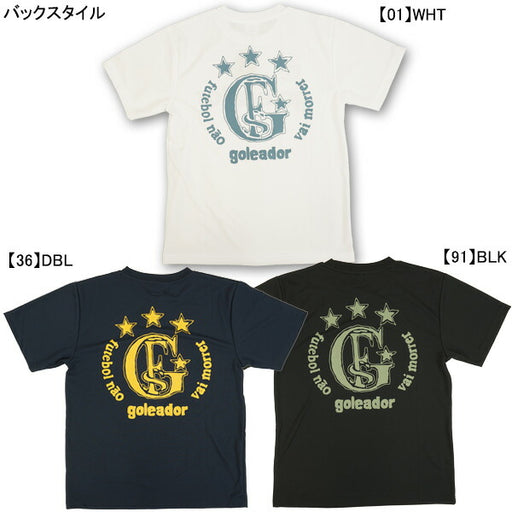 【ネコポス送料無料】フタバ別注ゴレアドールgoleadorMORIARTWORKコラボ手書きロゴプラTシャツGM-015サッカーフットサルプラシャツメンズジュニア