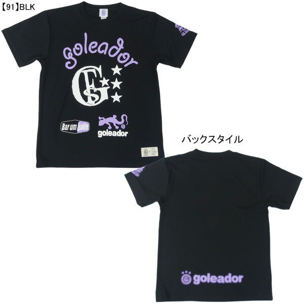 【ネコポス送料無料】フタバ別注ゴレアドールgoleadorMORIARTWORKコラボロゴプラTシャツGM-016サッカーフットサルプラシャツ半袖メンズジュニア