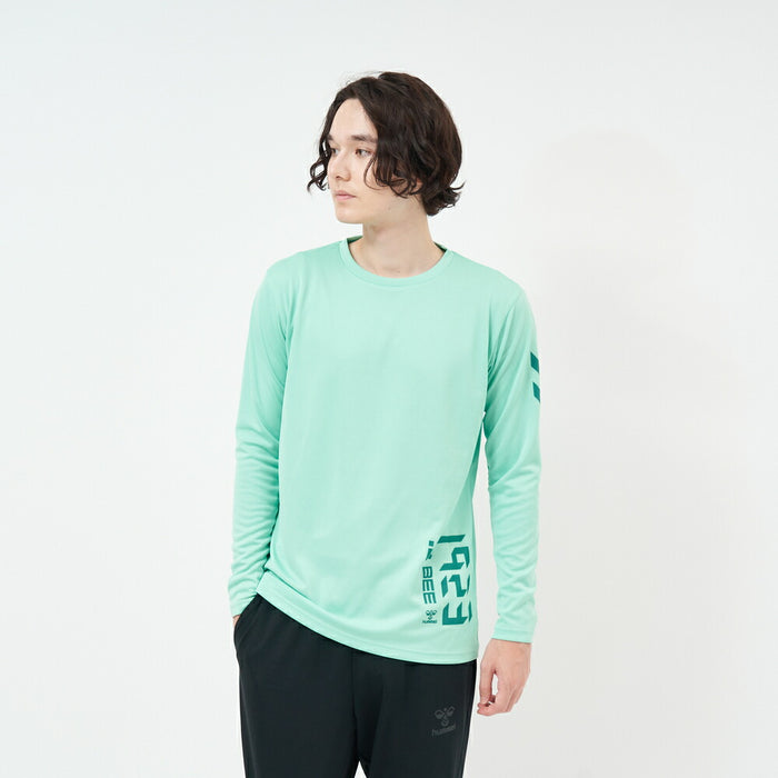 【ネコポス送料無料】ヒュンメルhummelスポーツウェア長袖メンズレディースロングスリーブシャツTシャツHAP7204