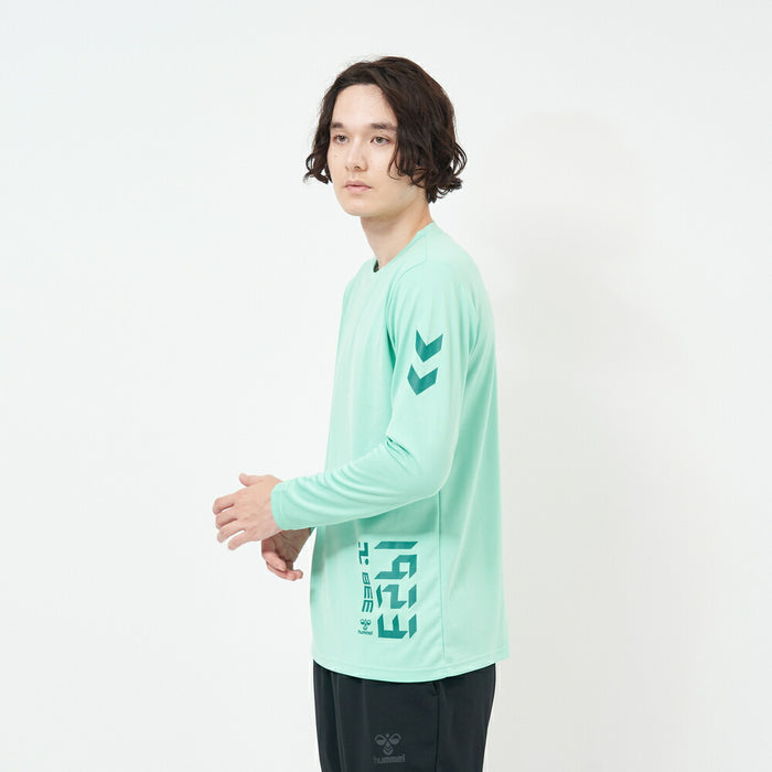 【ネコポス送料無料】ヒュンメルhummelスポーツウェア長袖メンズレディースロングスリーブシャツTシャツHAP7204