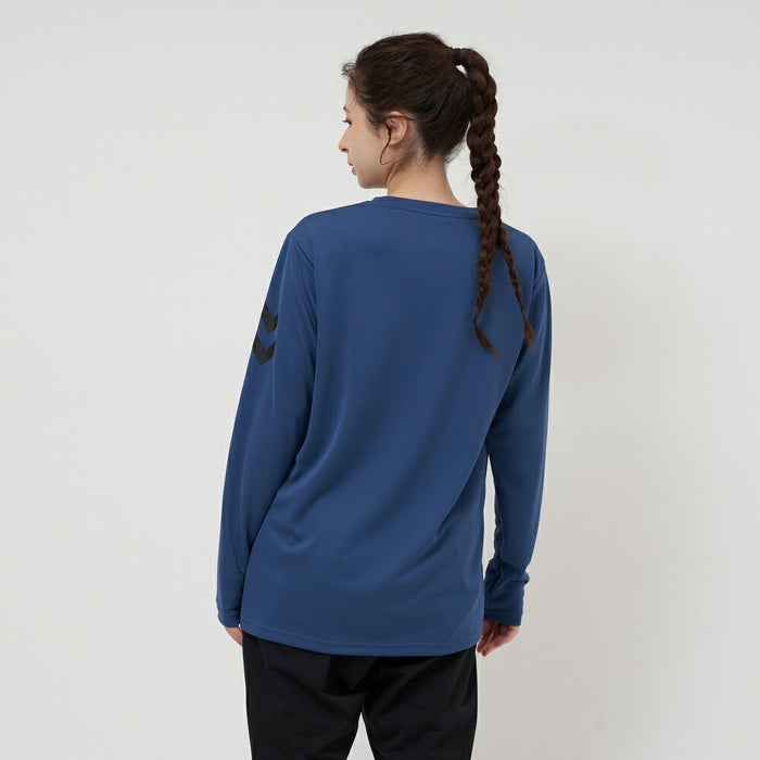 【ショップ限定エントリーでさらに+9倍】【ネコポス送料無料】ヒュンメルhummelスポーツウェア長袖メンズレディースロングスリーブシャツTシャツHAP7204