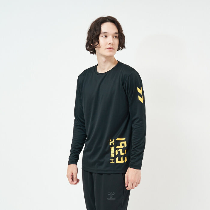 【ネコポス送料無料】ヒュンメルhummelスポーツウェア長袖メンズレディースロングスリーブシャツTシャツHAP7204