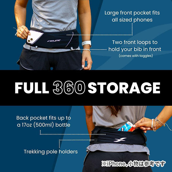 フィットレティックFITLETIC360プラスHB-03Pランニングポーチウエストバッグ小物入れ