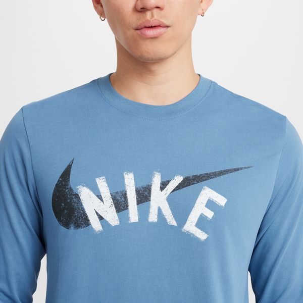 【ネコポス送料無料】ナイキNIKEメンズランニングロングTシャツ長袖DFスウッシュメンポリ24HOHF6133-429スポーツウェアブルー
