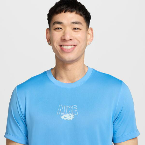 【ネコポス送料無料】ナイキNIKEメンズバスケットボールゲームシャツ胸中央ロゴアイコンHF6212-412半袖
