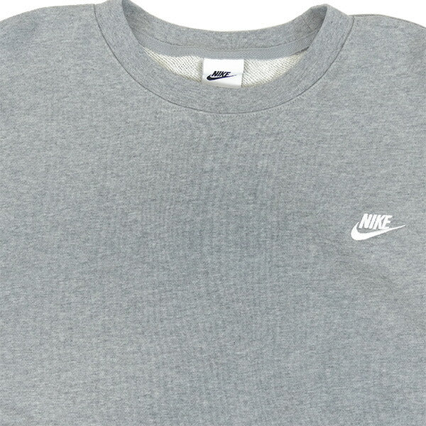 ナイキNIKEクラブフリースオーバーサイズドフレンチテリークルーHJ1820-063サッカーフットサルスウェットシャツトレーナーグレー