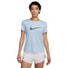 【ネコポス送料無料】ナイキNIKEレディースランニングTシャツナイキASWNKONESWSHHBRDFSSDri-FITショートスリーブブルー