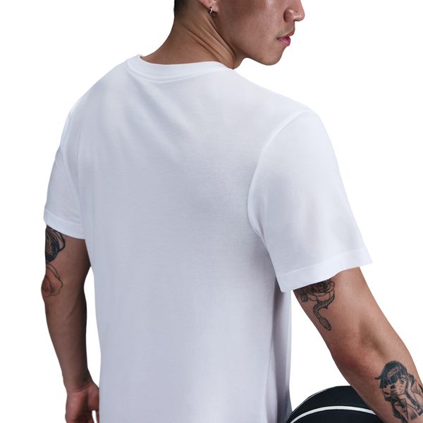 【ネコポス送料無料】ナイキNIKEメンズバスケットボールゲームシャツ胸中央ゴールネットバスケバスケットTシャツ半袖ホワイトHJ3467-100