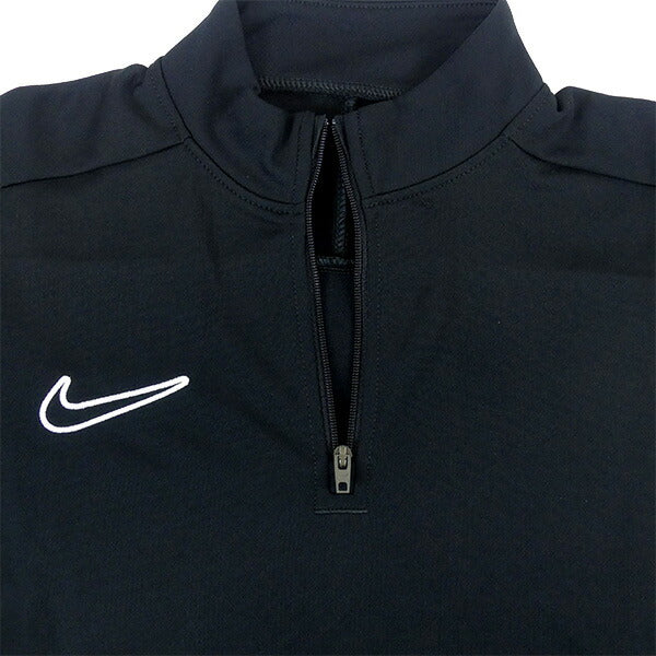 ナイキNIKEジュニアアカデミーDri-FITロングスリーブ1/4ジップドリルトップHJ3721-010サッカーフットサル練習着長袖ブラック子供用