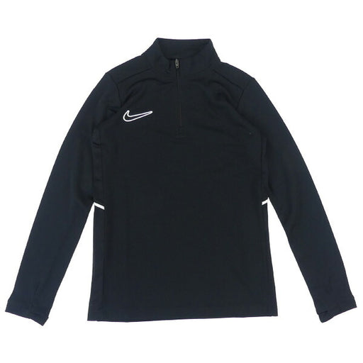 ナイキNIKEジュニアアカデミーDri-FITロングスリーブ1/4ジップドリルトップHJ3721-010サッカーフットサル練習着長袖ブラック子供用
